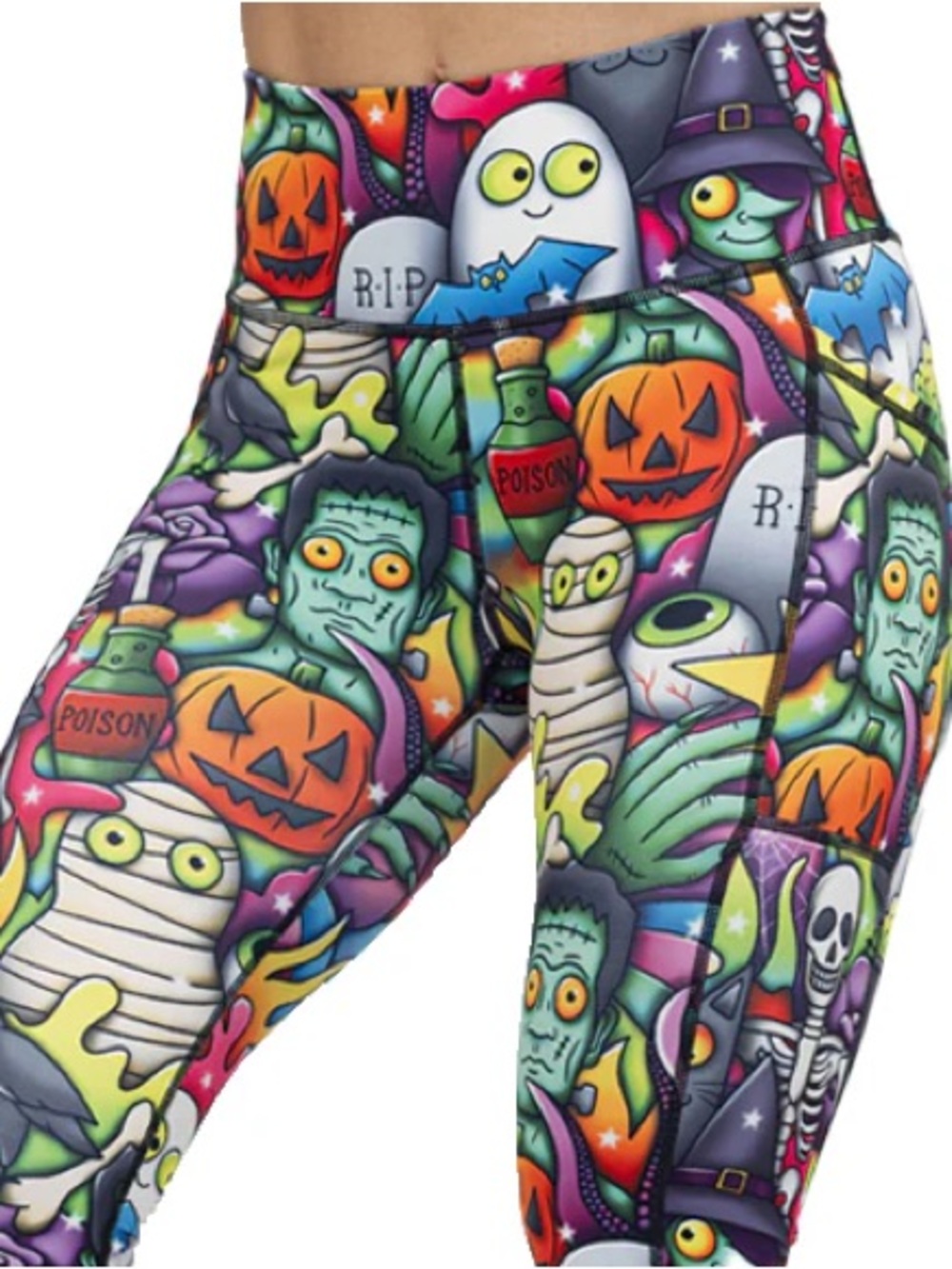 Constantly Varied Gear Monster Mash Halloween Print Leggings — Multicolor